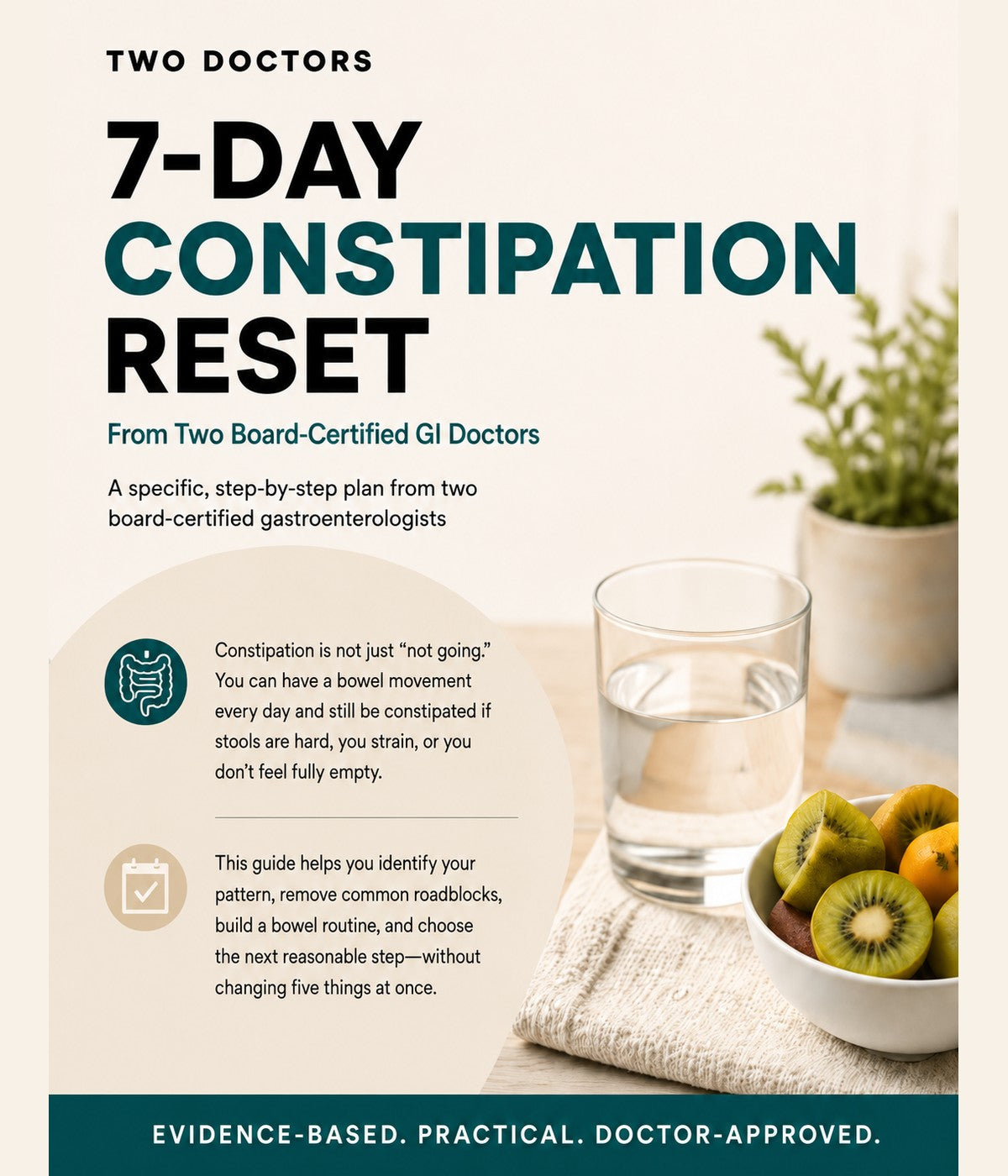 Two Doctors 7-Day Constipation Reset guide cover